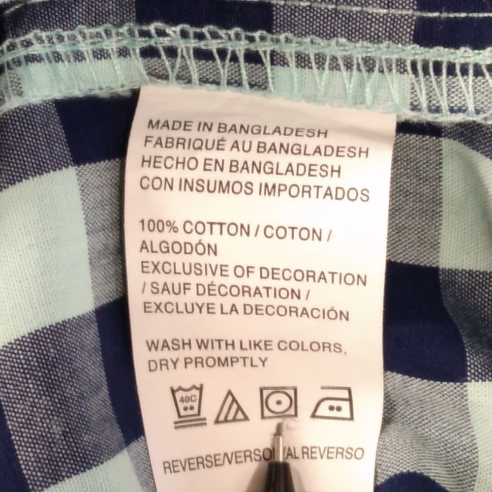 Izod men's blue and turquois plaid men's short sleeve button shirt M medium - Picture 8 of 8